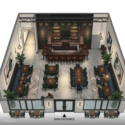 نمونه خروجی تصویر هنری ساخته‌شده با پرامپت hero 10 i have an existing restaurant i wanted to upgrade the restaurant also wanted to add a bar i have