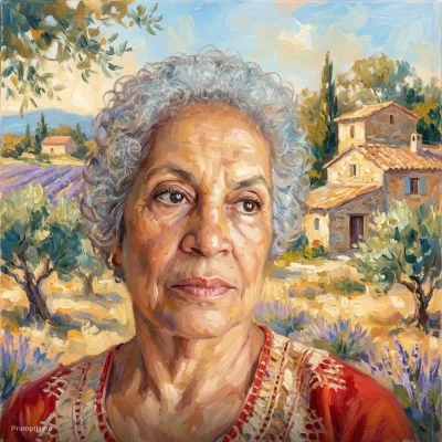 نمونه خروجی تصویر هنری ساخته‌شده با پرامپت hero 10 impressionist painting on canvas of provence in the style of impressionist masters warm colors delicate brushstrokes ar 12 stylize